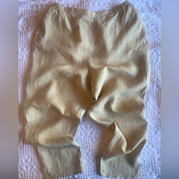 Flax 100% Linen Casual Pants with Pockets - Picture 4 of 16